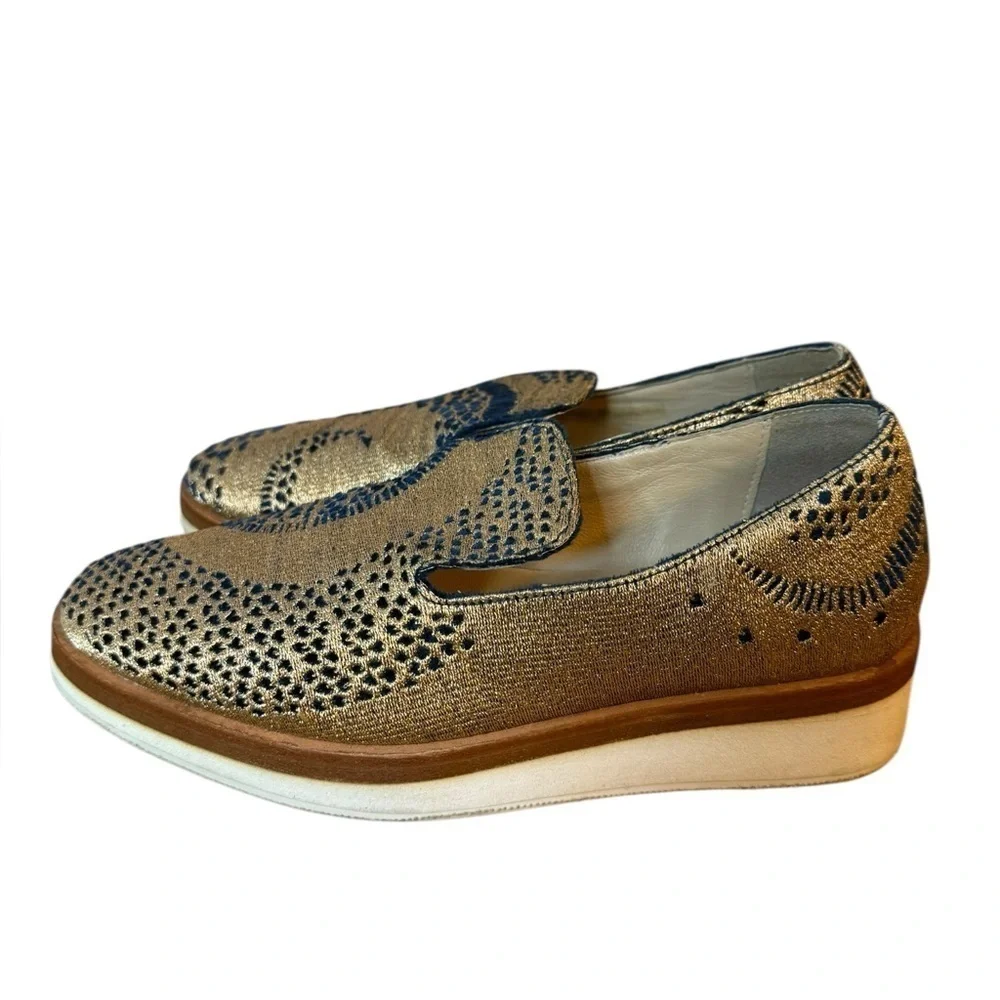 Free People Snake Eyes Metallic Loafers